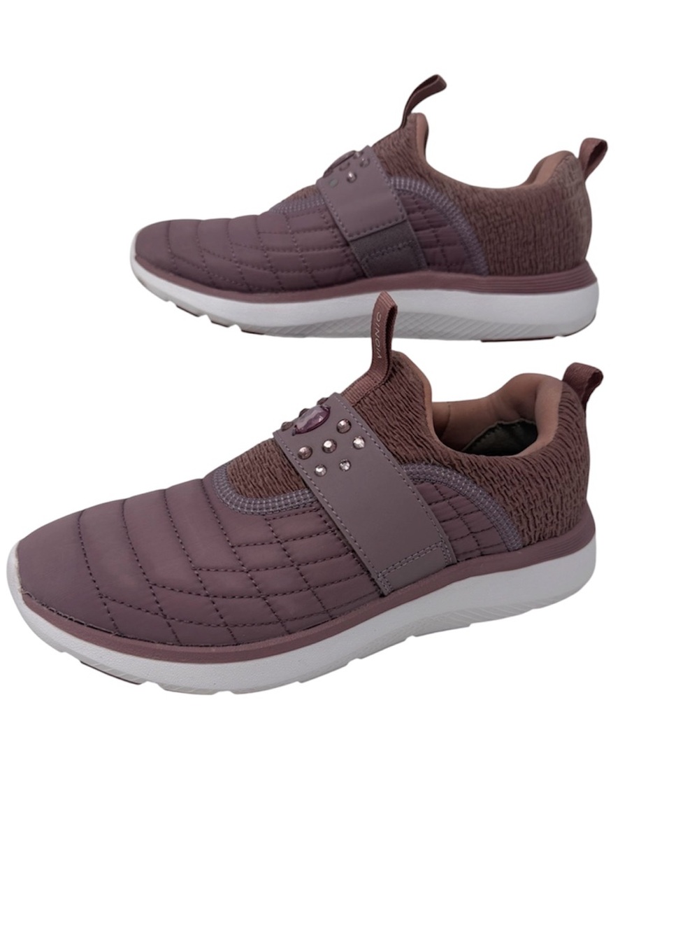 Vionic Dianne Quilted Slip-On Jewel Embellished Sneakers French Rose Size 6